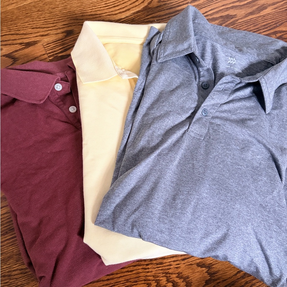 Three Men's Large Polo Shirts